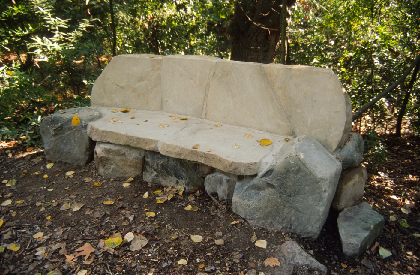 stone bench in Island Section