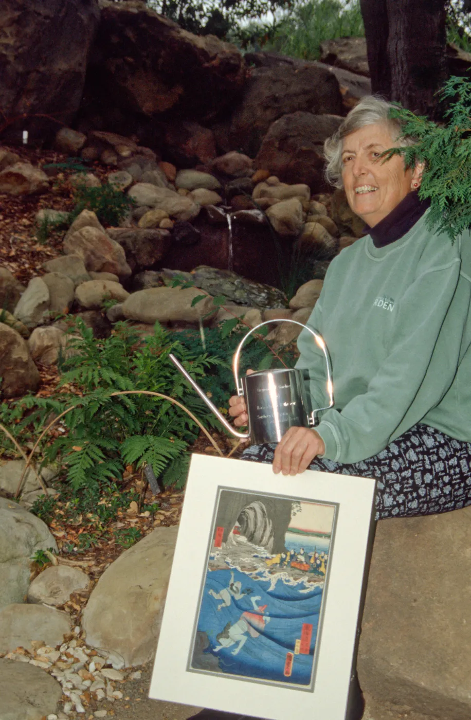 Virginia Gardner with award