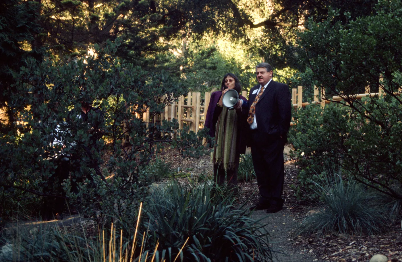 Carol Bornstein and Ed Schneider at tea house event