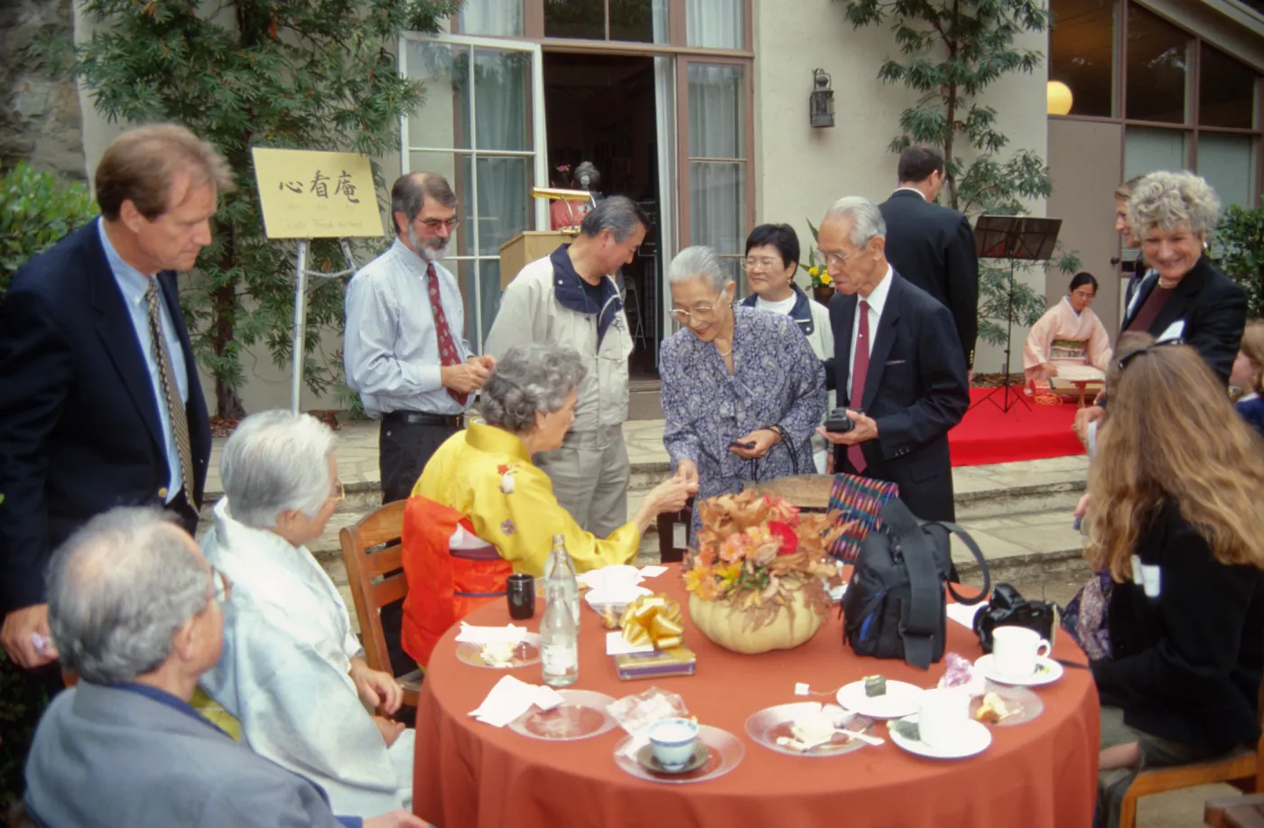Guests at Tea House event