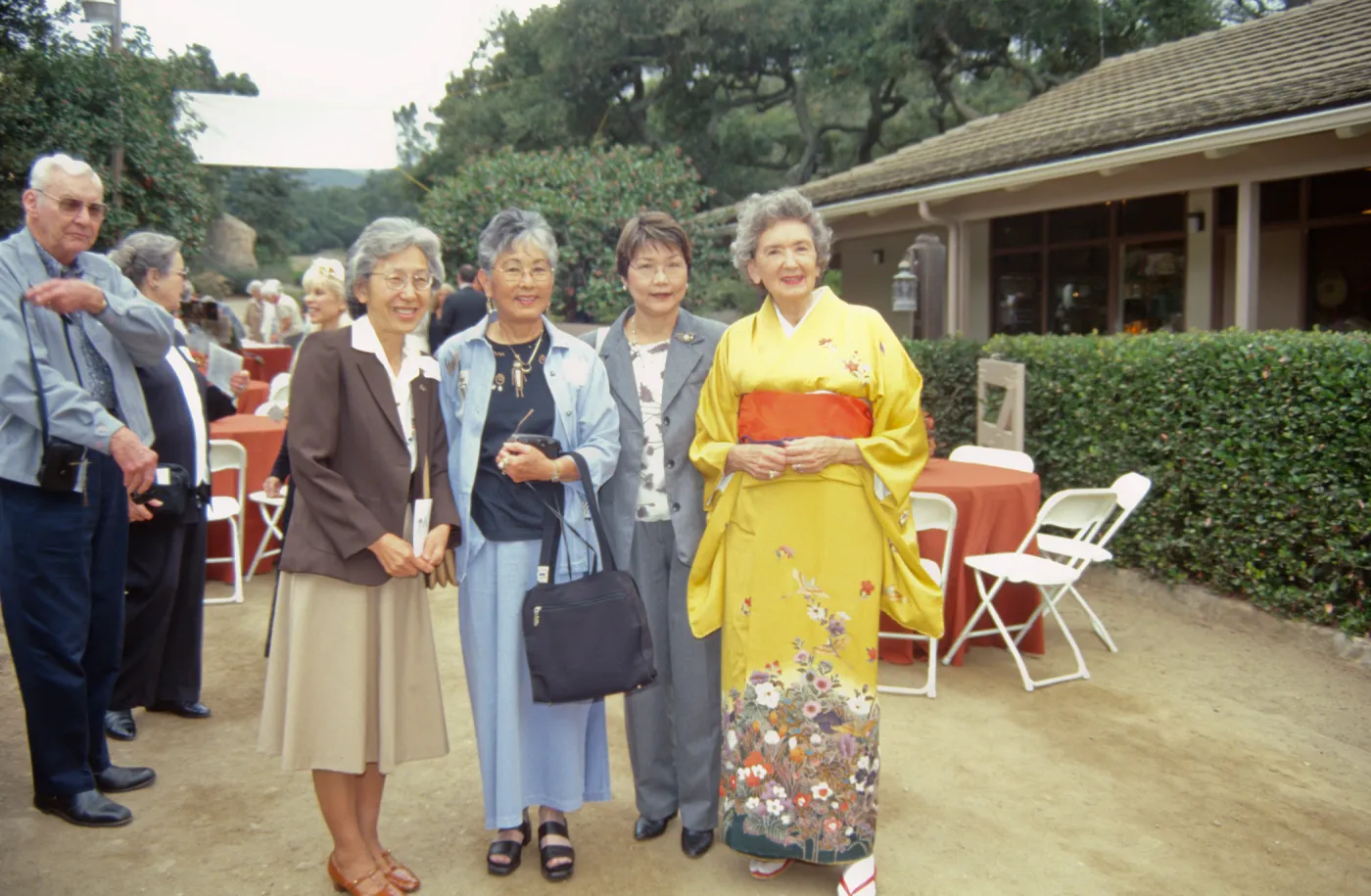 Guests at Tea House event in the Courtyard