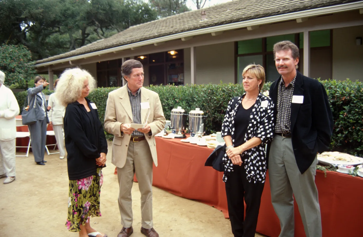 Guests at Tea House event in the Courtyard