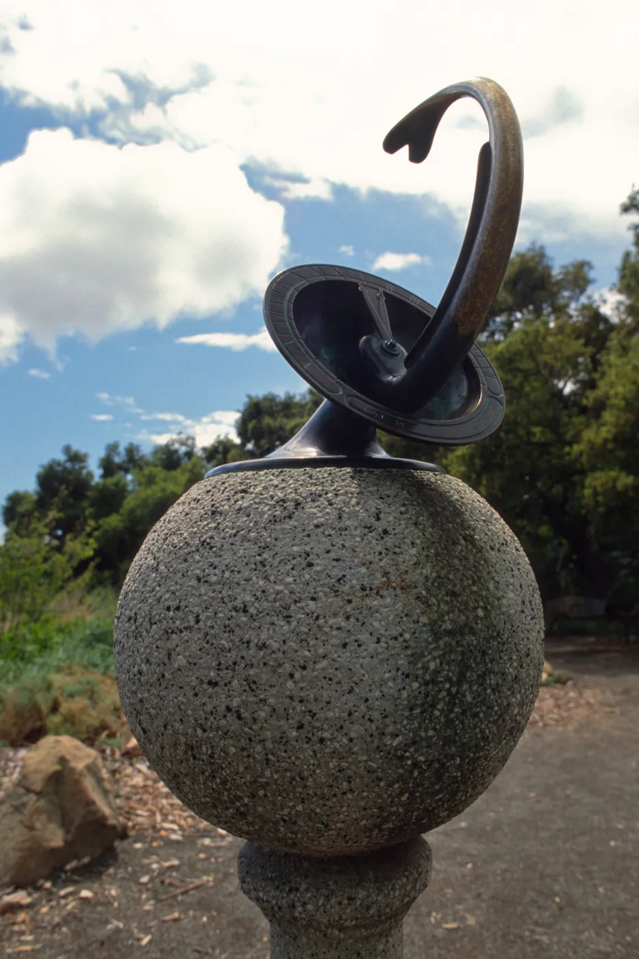 Sundial with clouds