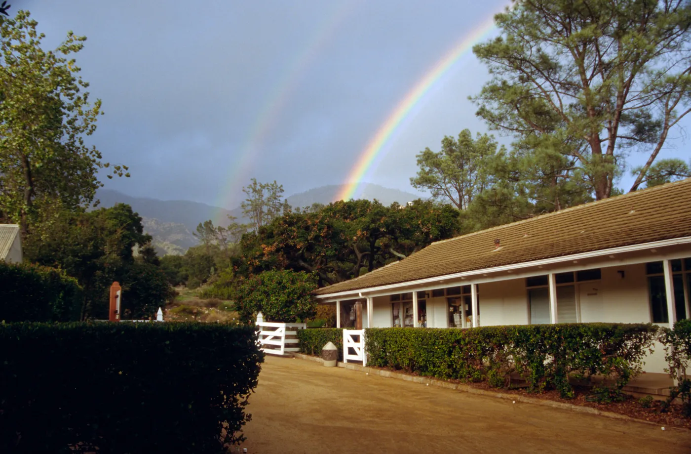 double rainbow, SBBG Courtyard