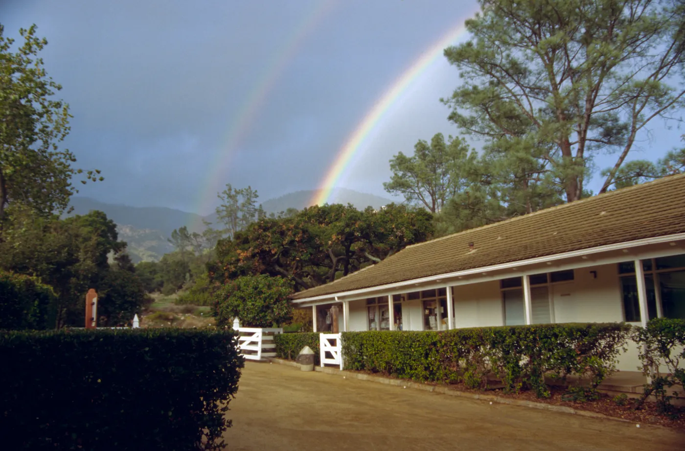 double rainbow over SBBG