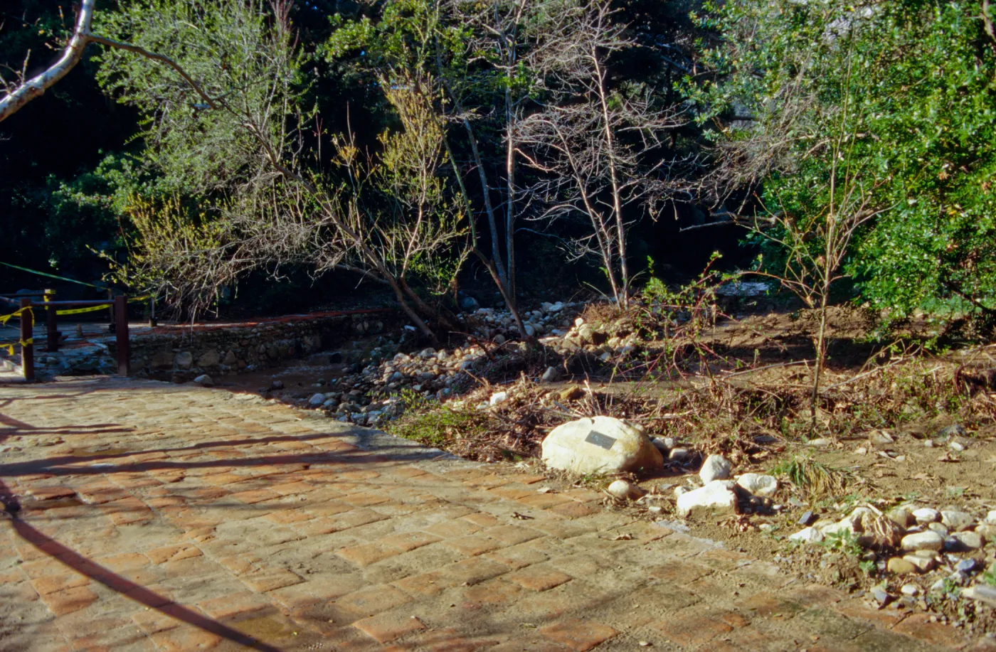 Top of Mission Dam after winter storm