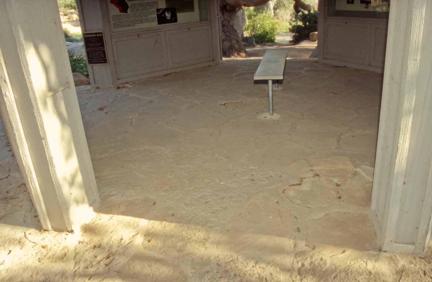 Stone floor in the Information Kiosk