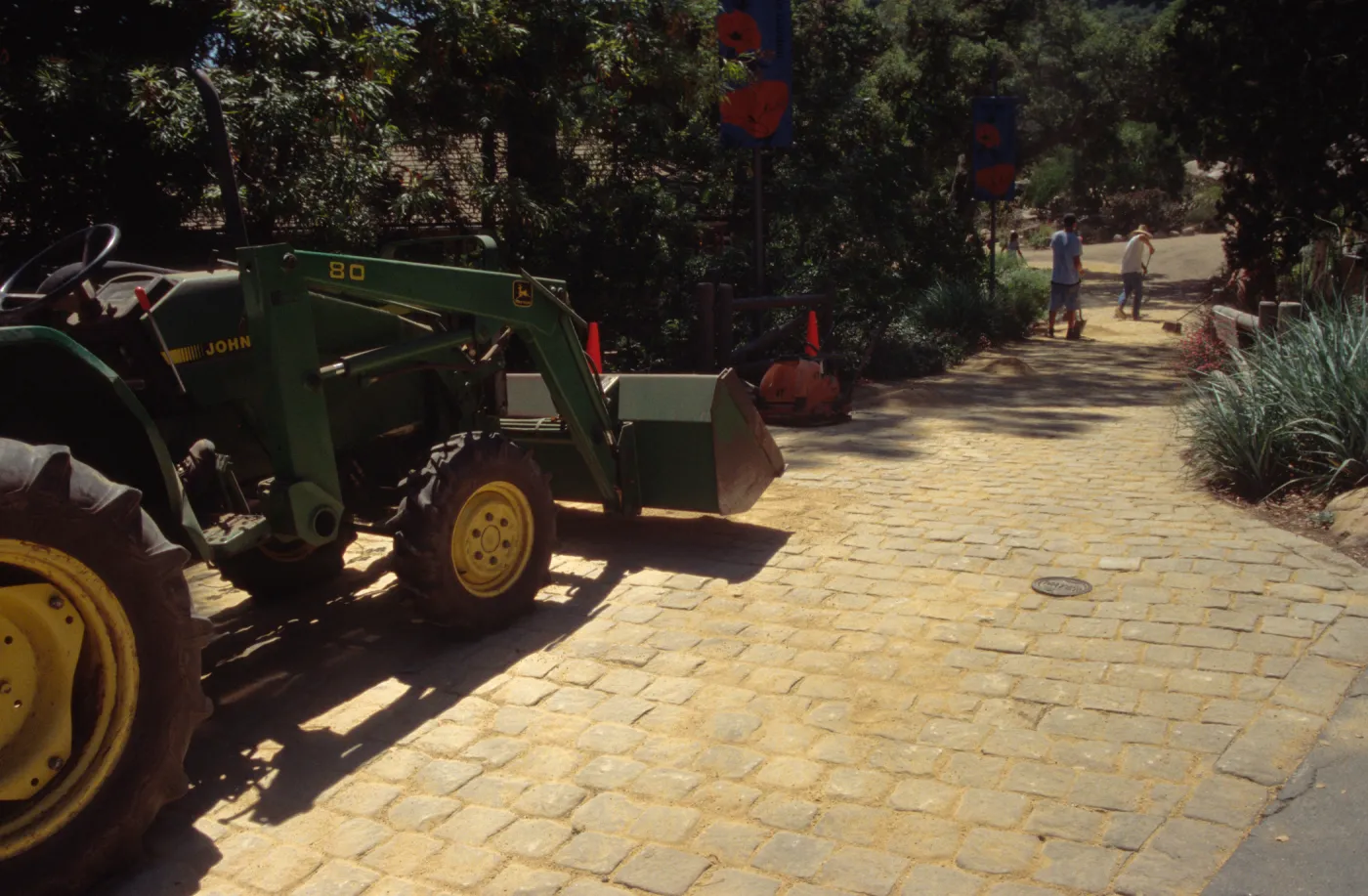 installation of new pavered path at Garden Entrance