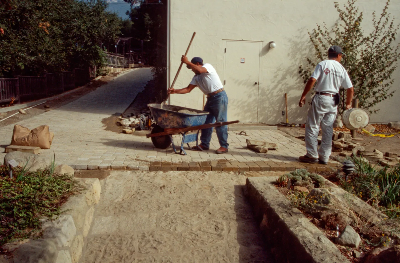 New pavered path to the Cottage