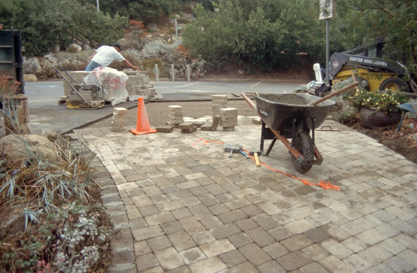 New pavered path at Garden Entrance