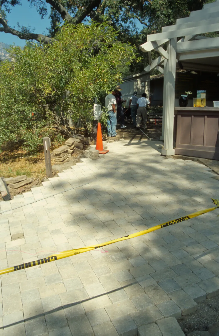 New pavered path to the restrooms at Garden Entrance