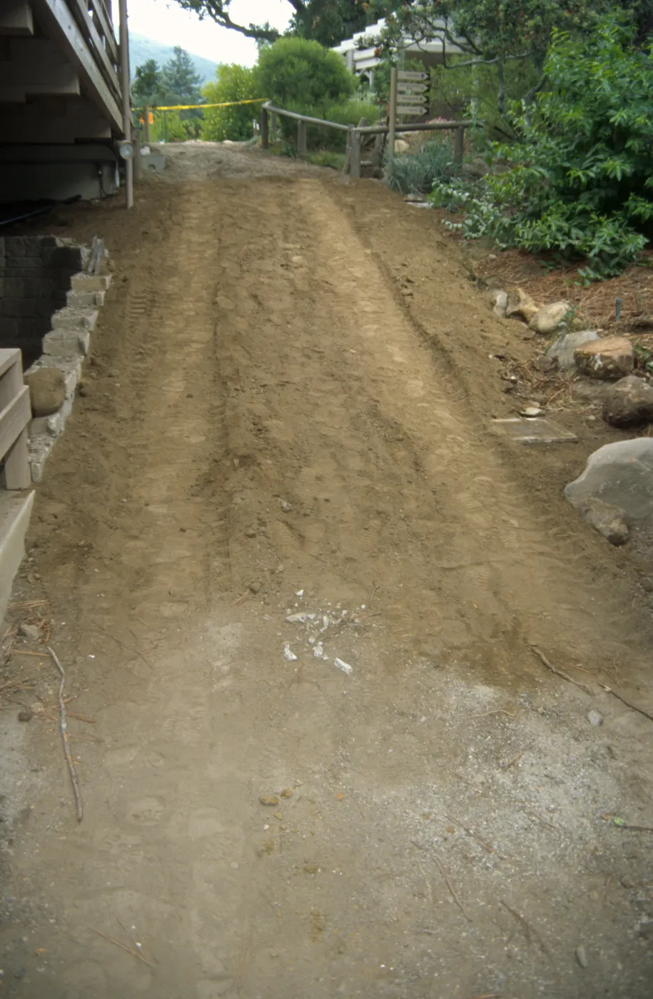 Pavering the path outside the Arroyo Room