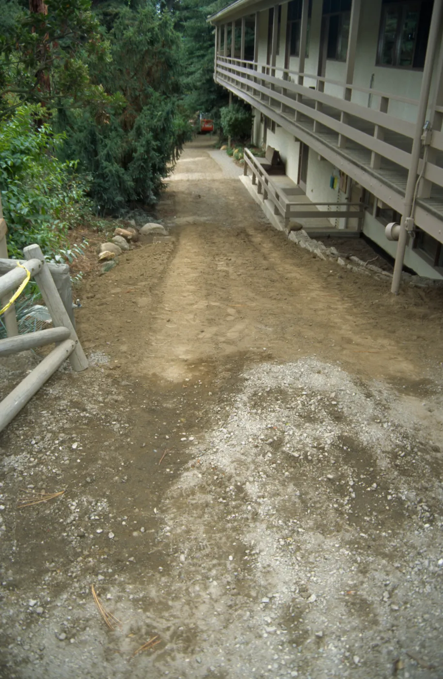 Pavering the path outside the Arroyo Room