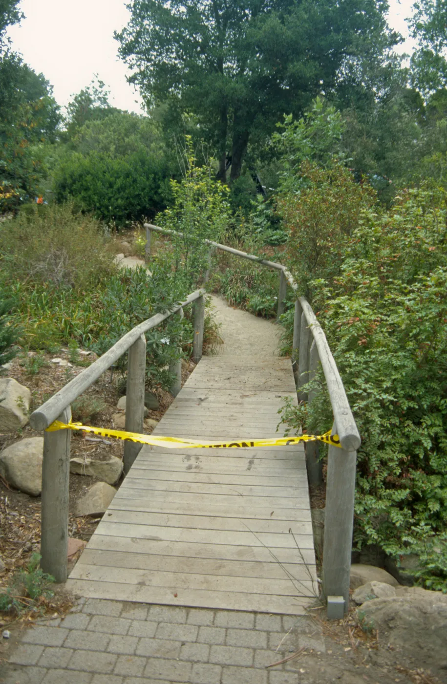 Paving the Arroyo Trail, foot bridge