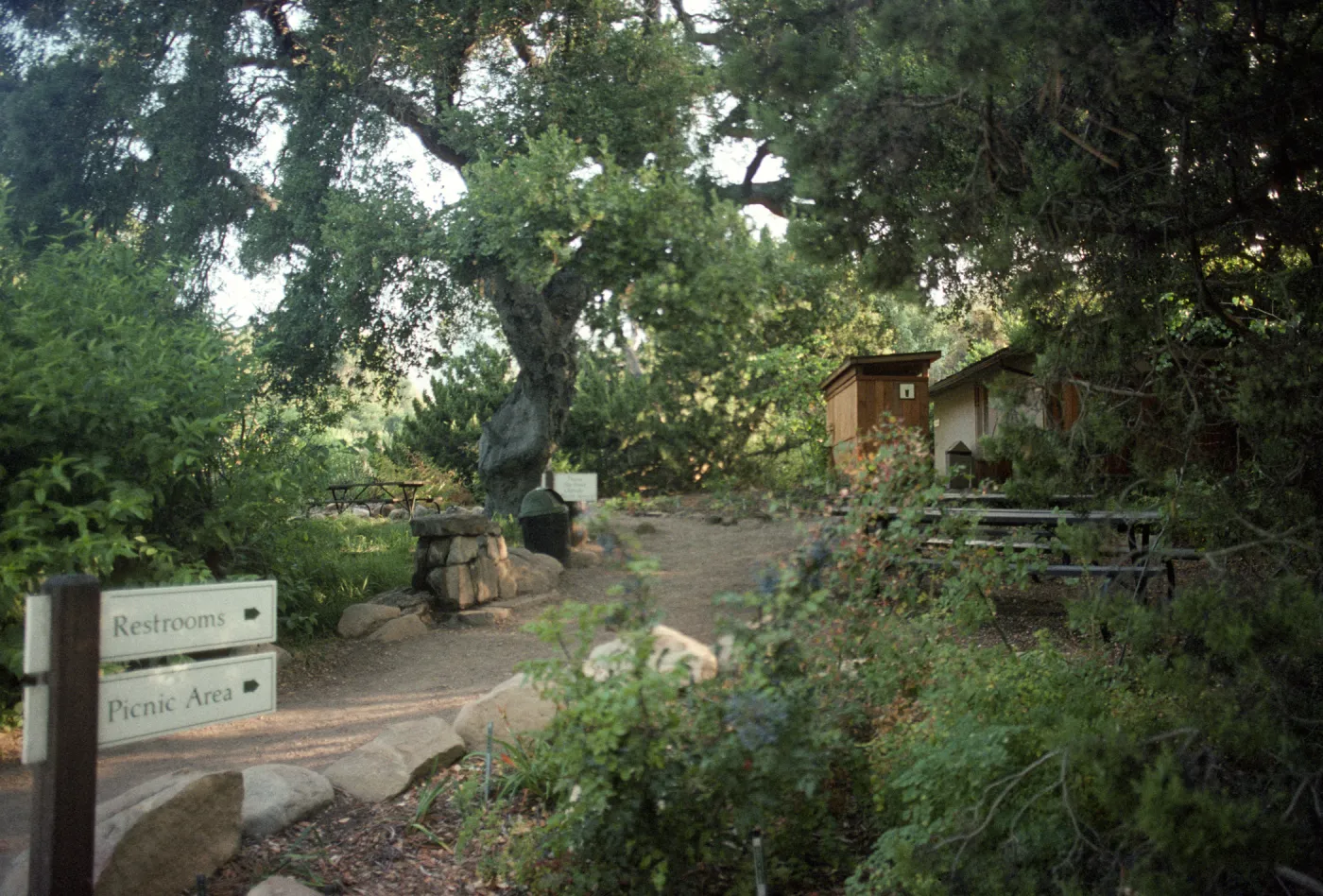 restroom and picnic area at Garden Entrance, 1993