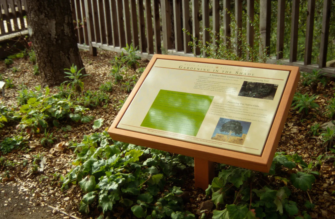 'Gardening in the Shade' Interpretive Panel, Home Demonstration Garden