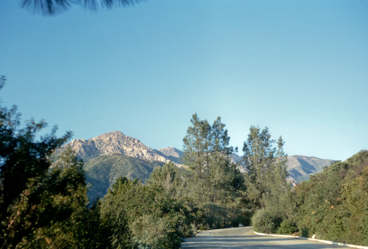 SBBG Parking Lot, view to La Cumbre Peak