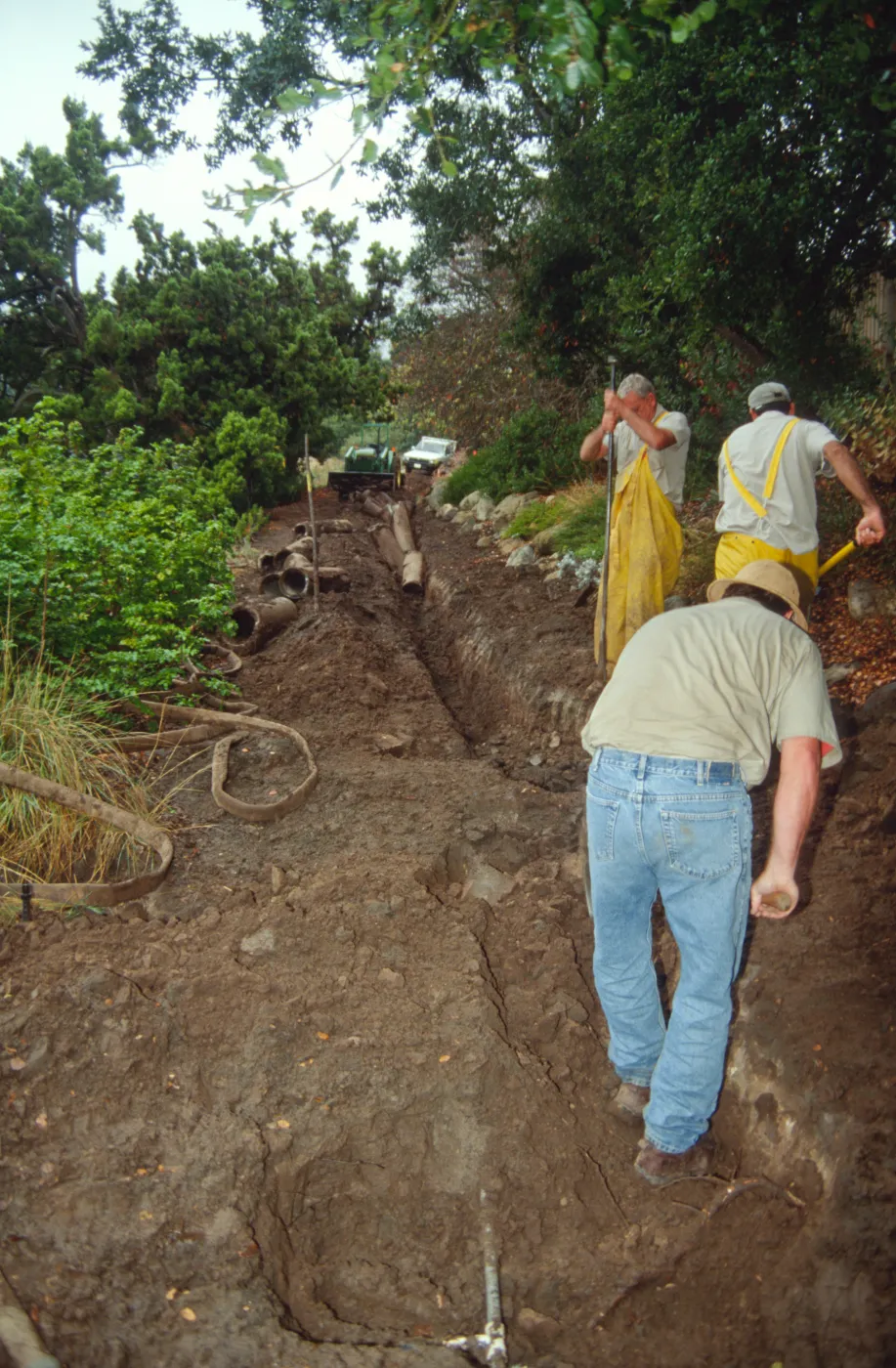 Broken water main in the Meadow