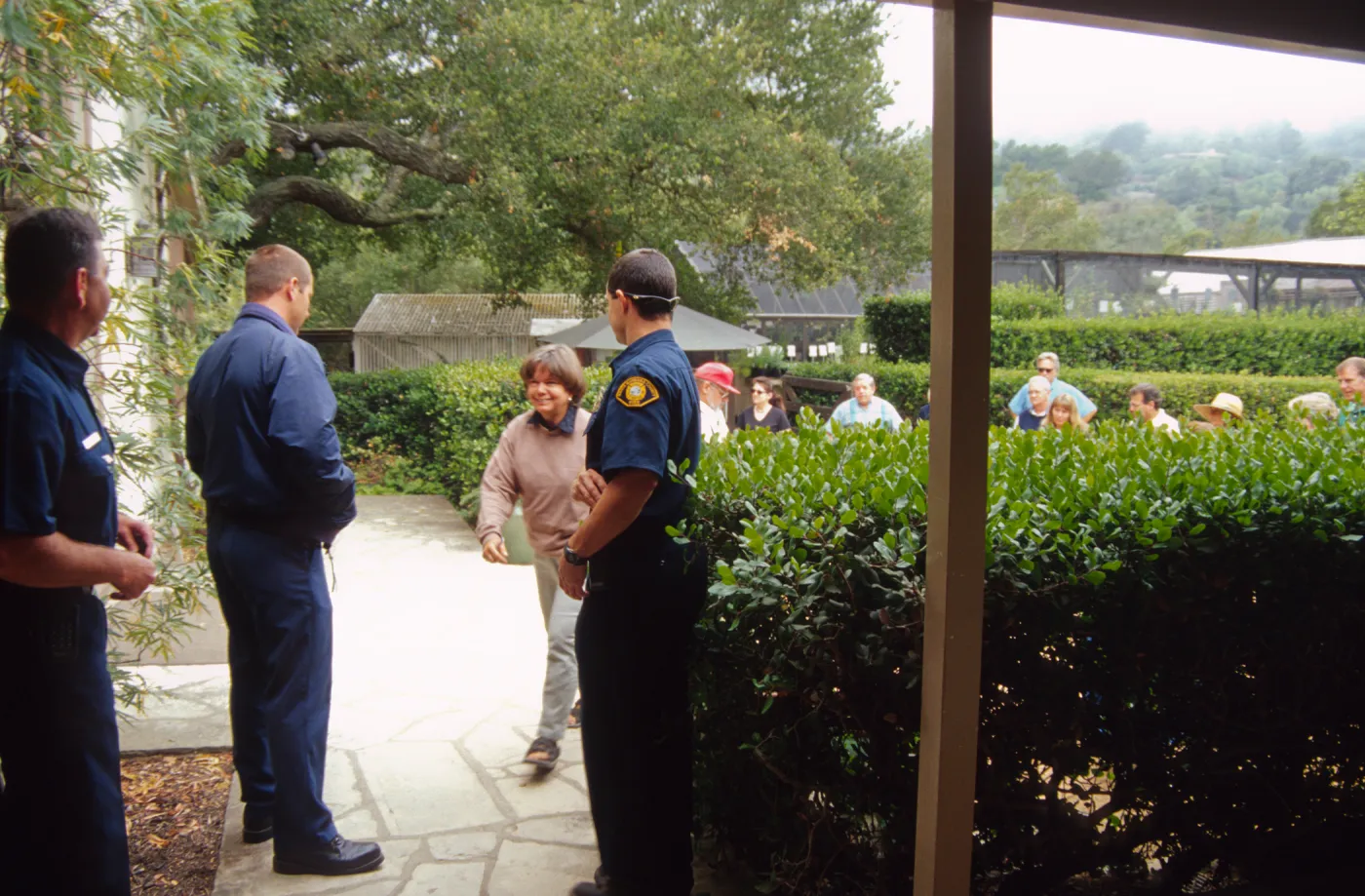 Fire Drill, SBBG staff emergency preparation exercise, Courtyard