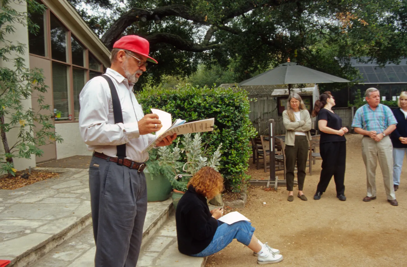 Fire Drill, SBBG staff emergency preparation exercise, Courtyard