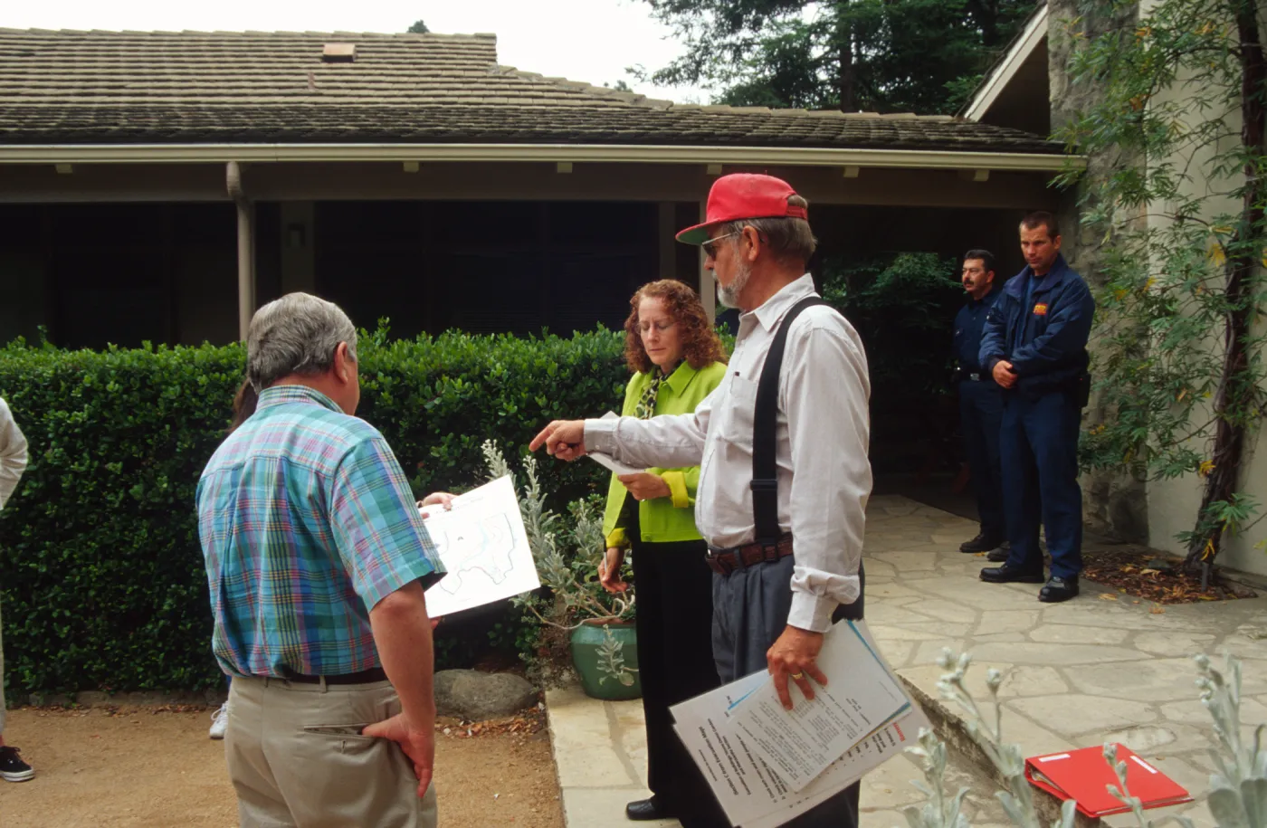 Fire Drill, SBBG staff emergency preparation exercise, Courtyard