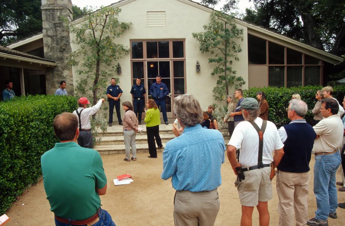 Fire Drill, SBBG staff emergency preparation exercise, Courtyard