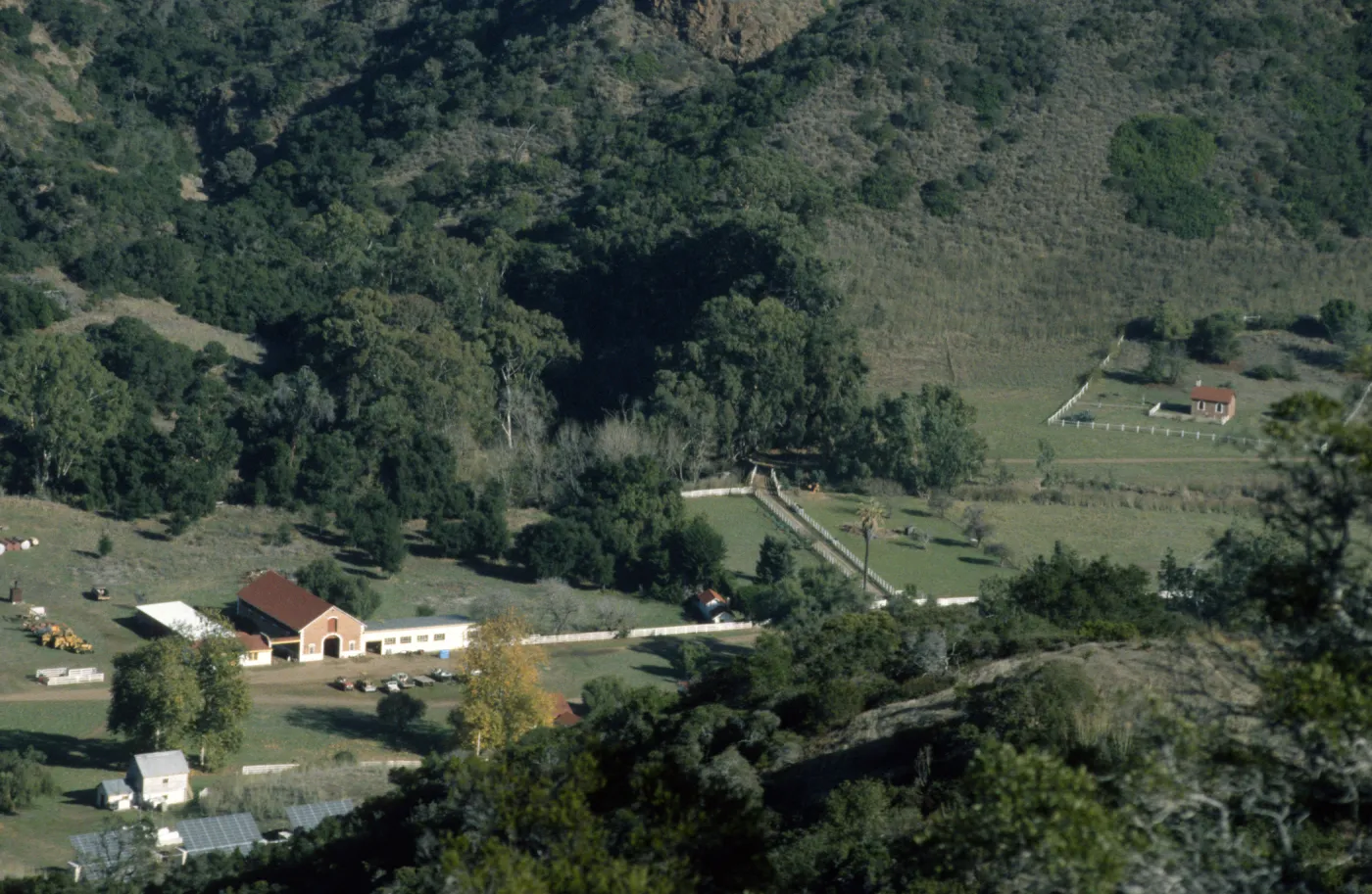 Stanton Ranch, Santa Cruz Island, from above