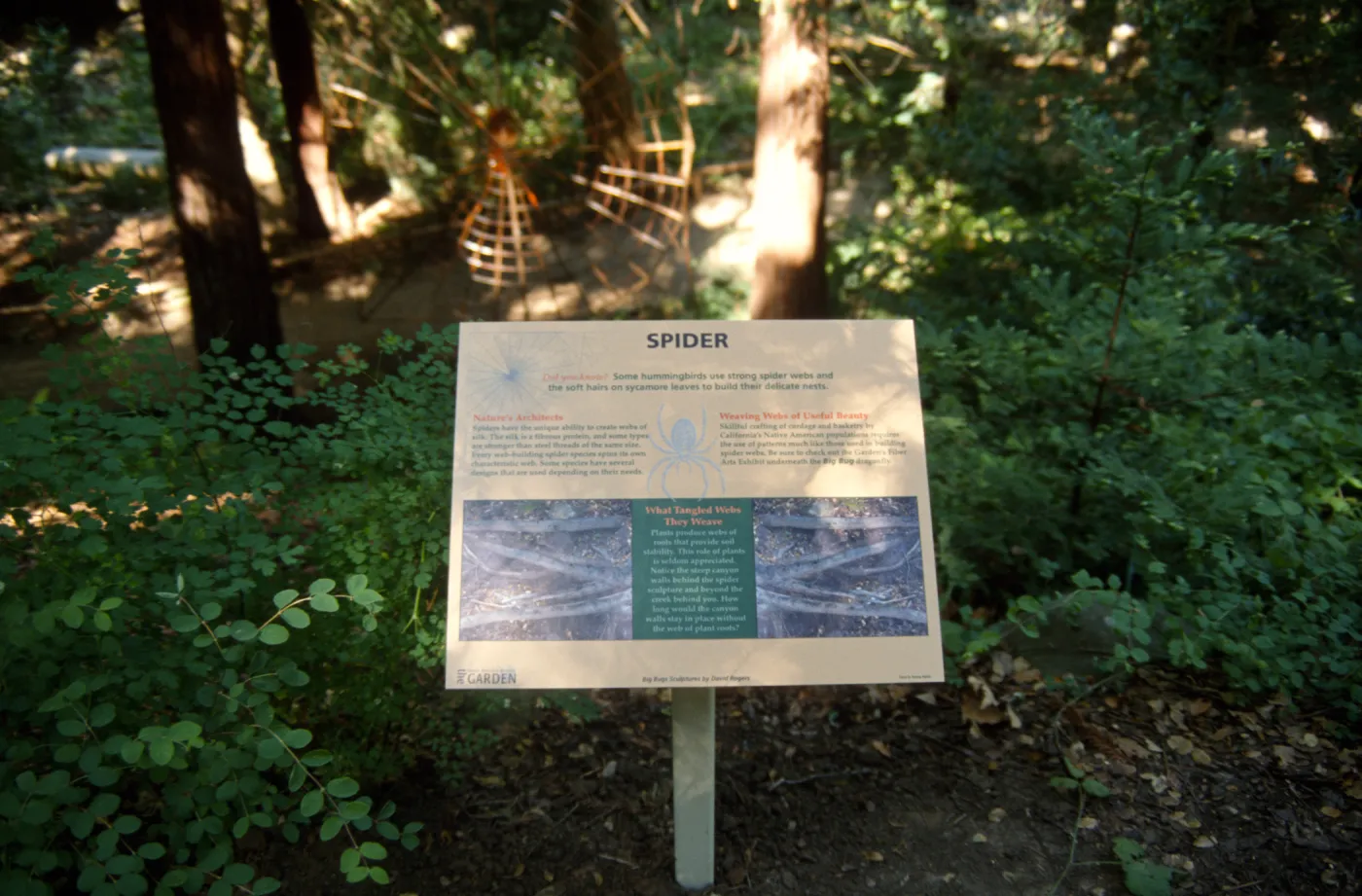 Big Bugs, Spider interpretive sign
