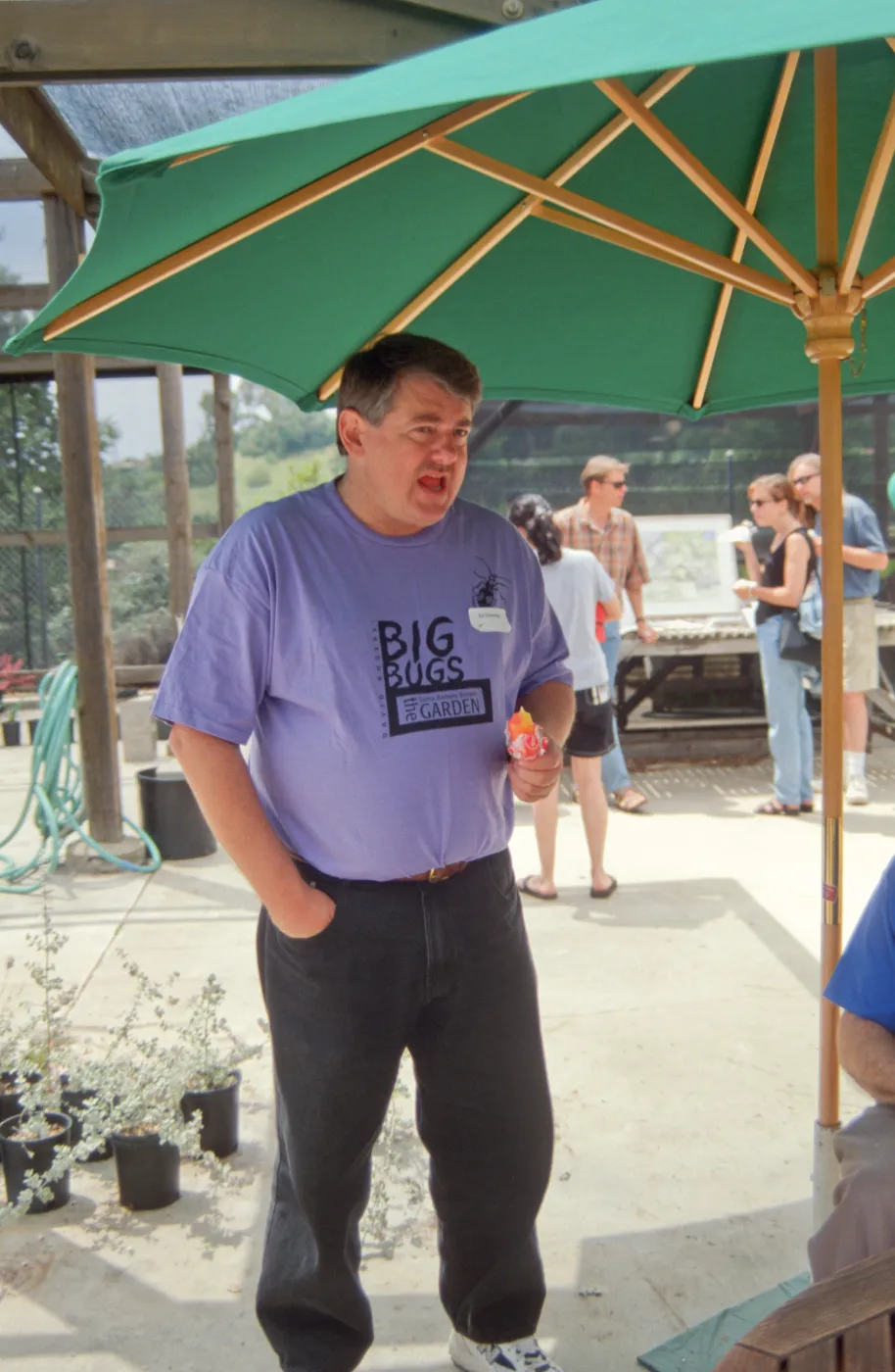 Big Bugs, Ed Schneider wearing Big Bugs t-shirt