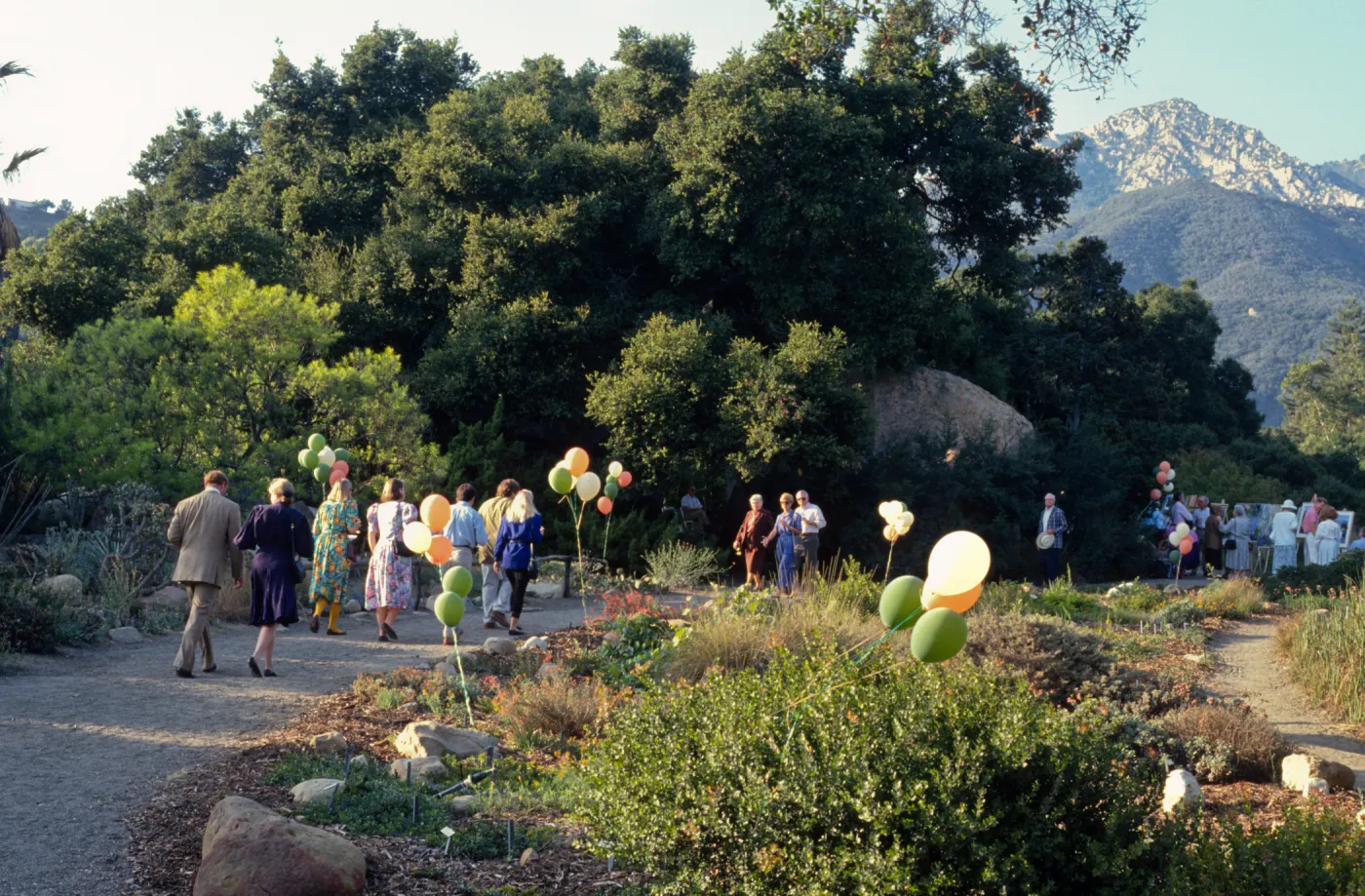 'Art Inspired in the Garden' fundraiser event, under the Meadow Oaks