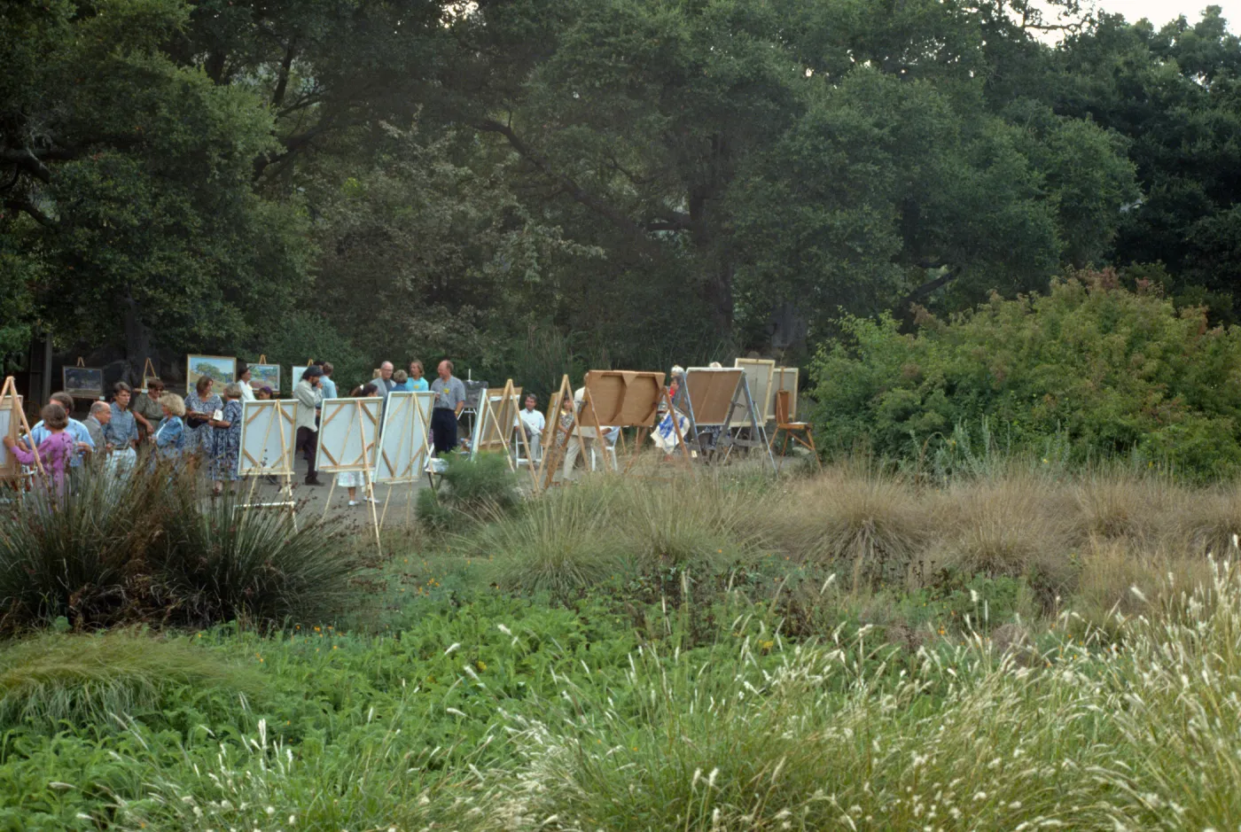 'Art Inspired in the Garden' fundraiser event, under the Meadow Oaks