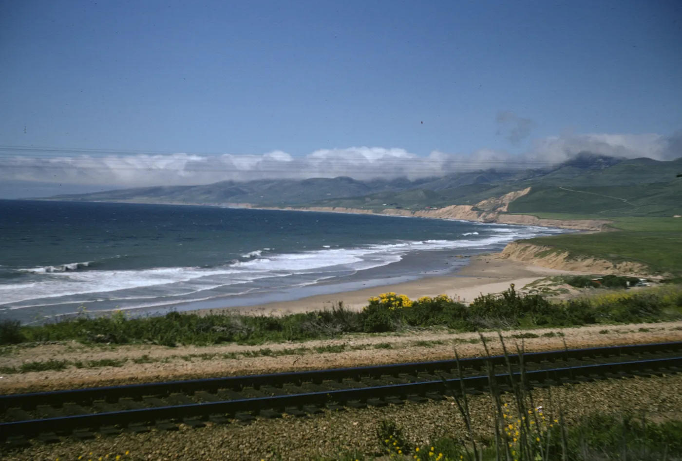 coastal railroad, Jalama Beach Park, looking north