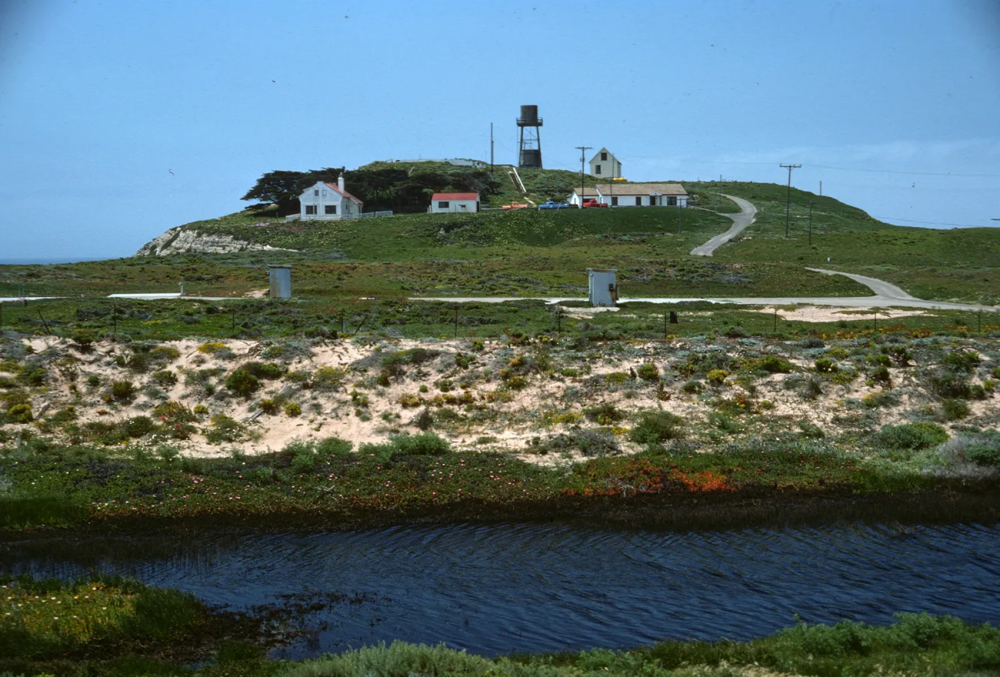 Point Conception toward west, service buildings