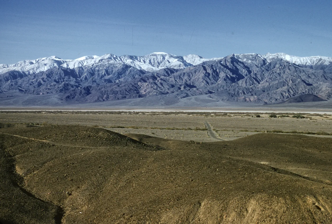 Telescope Peak from hill at Texas Spring, Death Valley