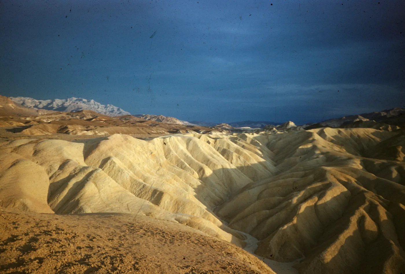 Zabriskie Point , Death Valley, golden folded sand hills