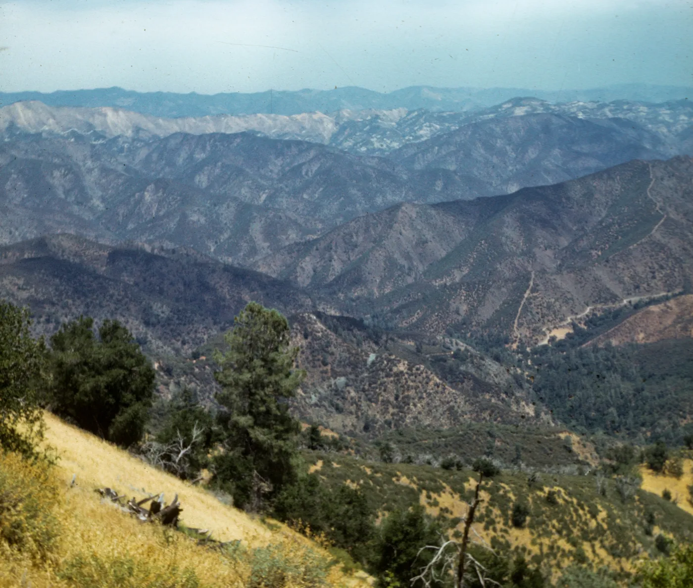 Figueroa Mountain viewing from north side to Hurricane deck and Sierra Madre Range