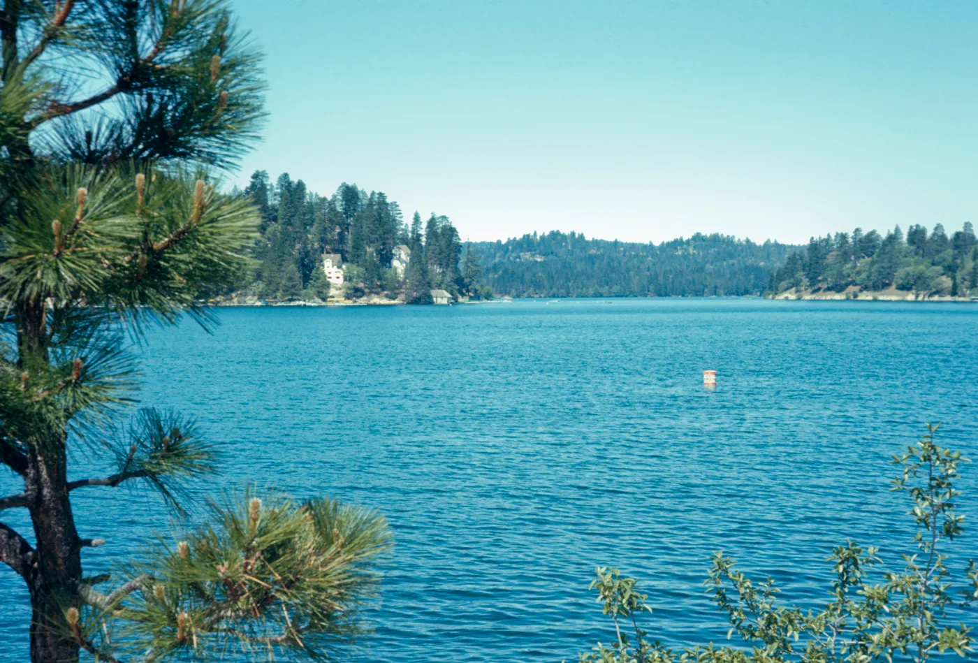 Lake Arrowhead from east end, elevation 5,200 feet