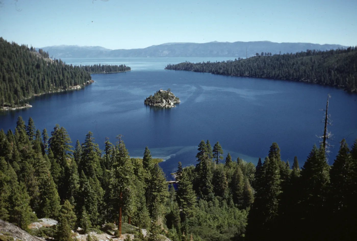 Emerald Bay, Lake Tahoe, with views of the Sierras, 10:30 am