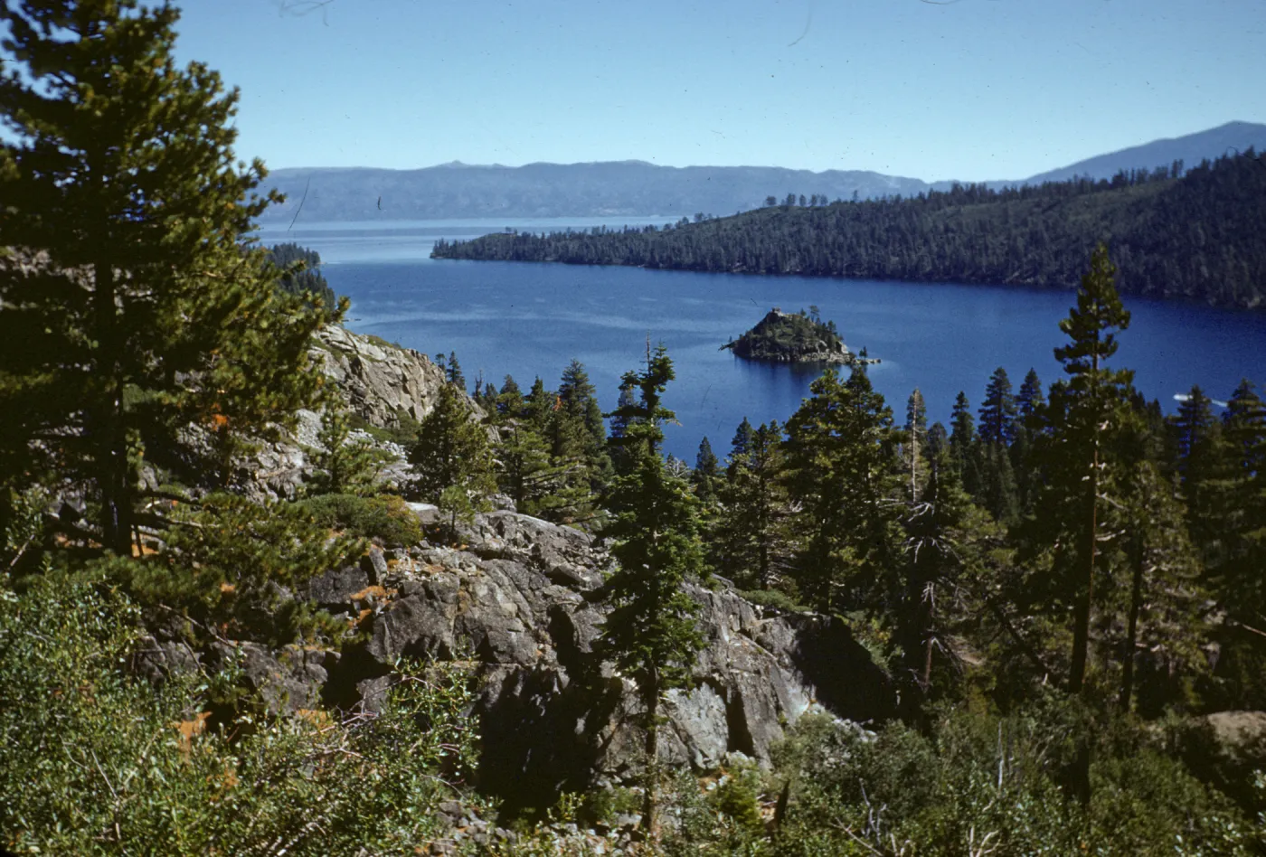 Emerald Bay, Lake Tahoe, with views of the Sierras, 10:30 am