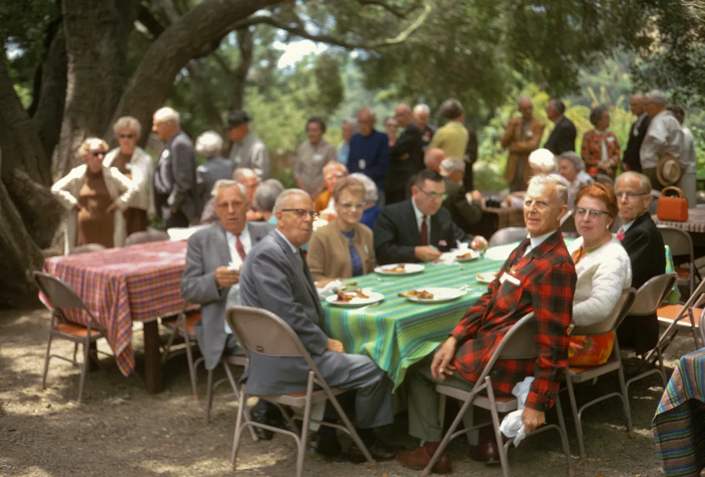 Men's Garden Club, luncheon under the oaks, 1969