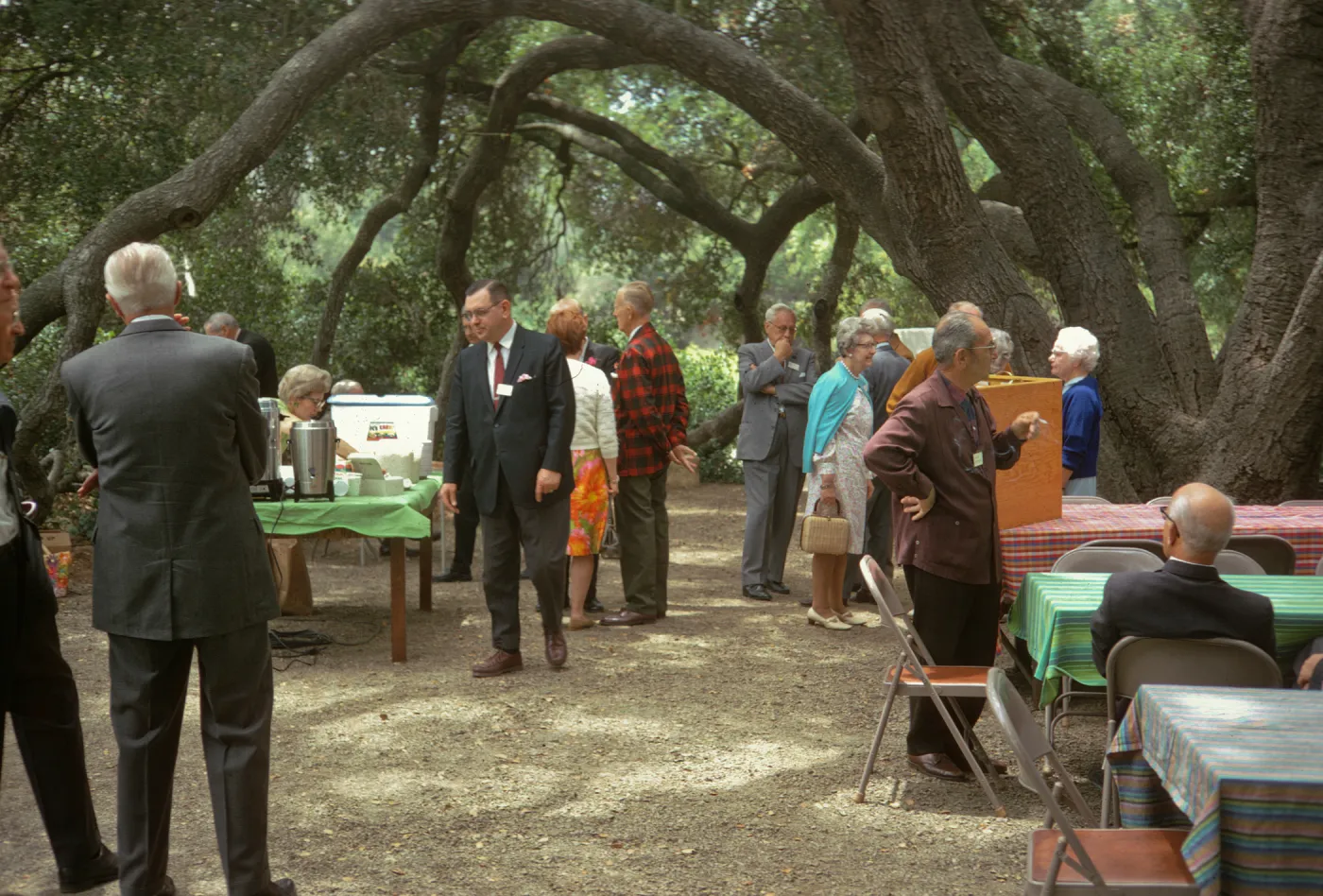 Men's Garden Club, luncheon under the oaks, 1969