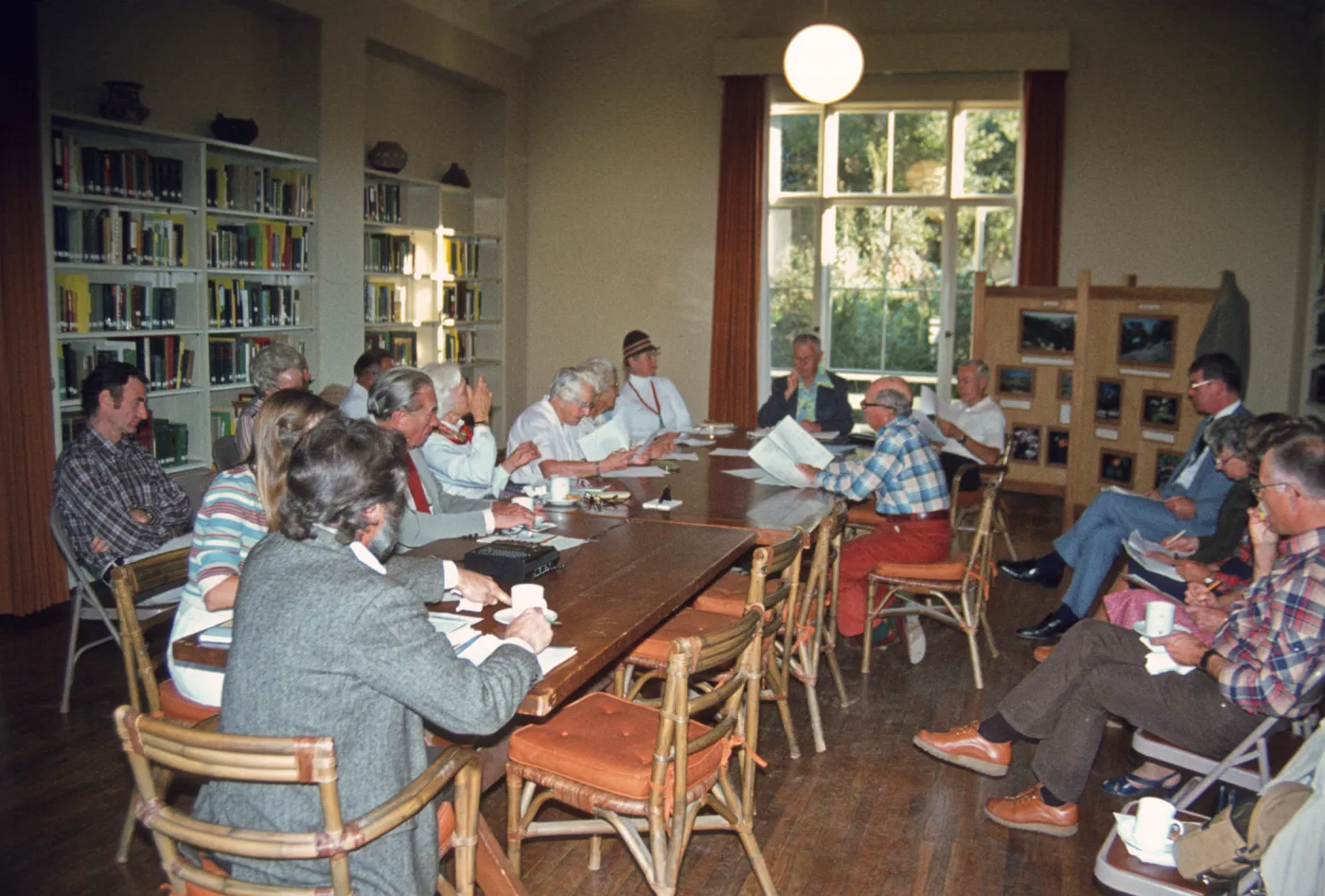 Annual SBBG Meeting of the Board of Directors, 1982 (Bill Stewart, Chairman of the Board at far end of table)