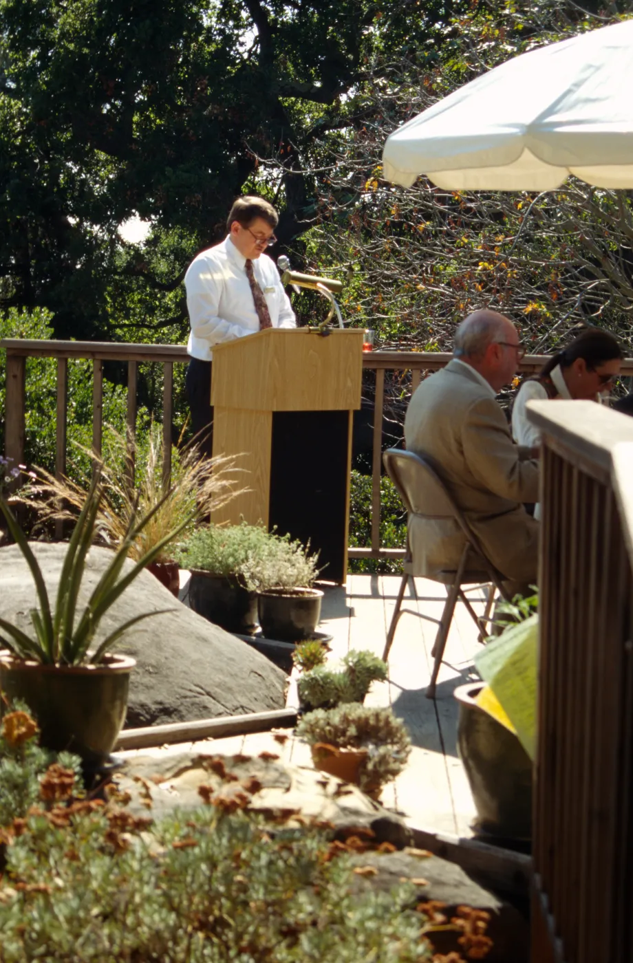 Ed Schneider, Ironwood Circle Luncheon, 1994 on the Home Demonstration Deck