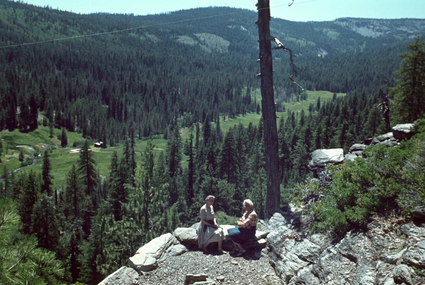Drakesbad Meadow, from Flat Iron Ridge, Lassen National Park