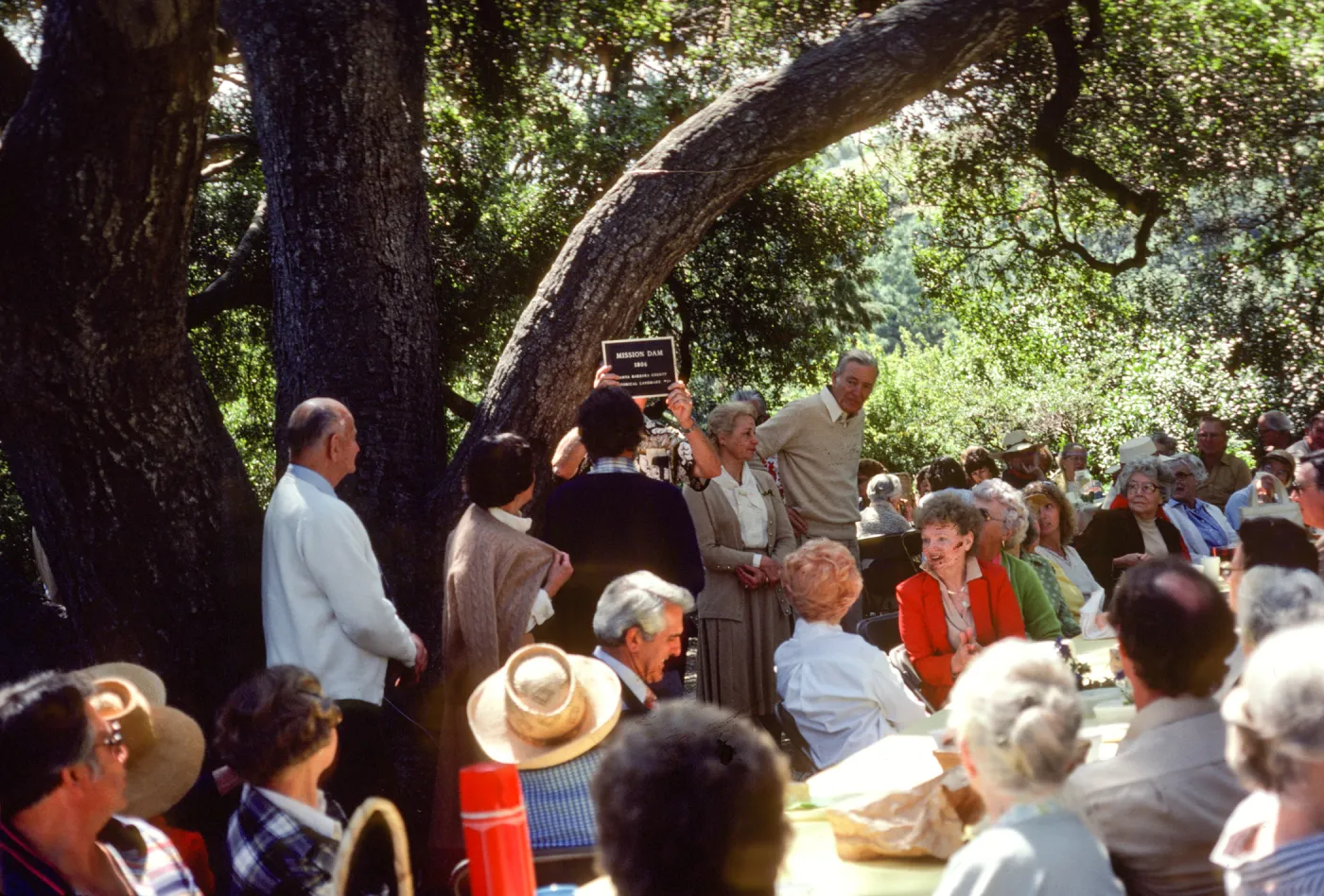 SBBG Members BBQ, 1983, under the oaks