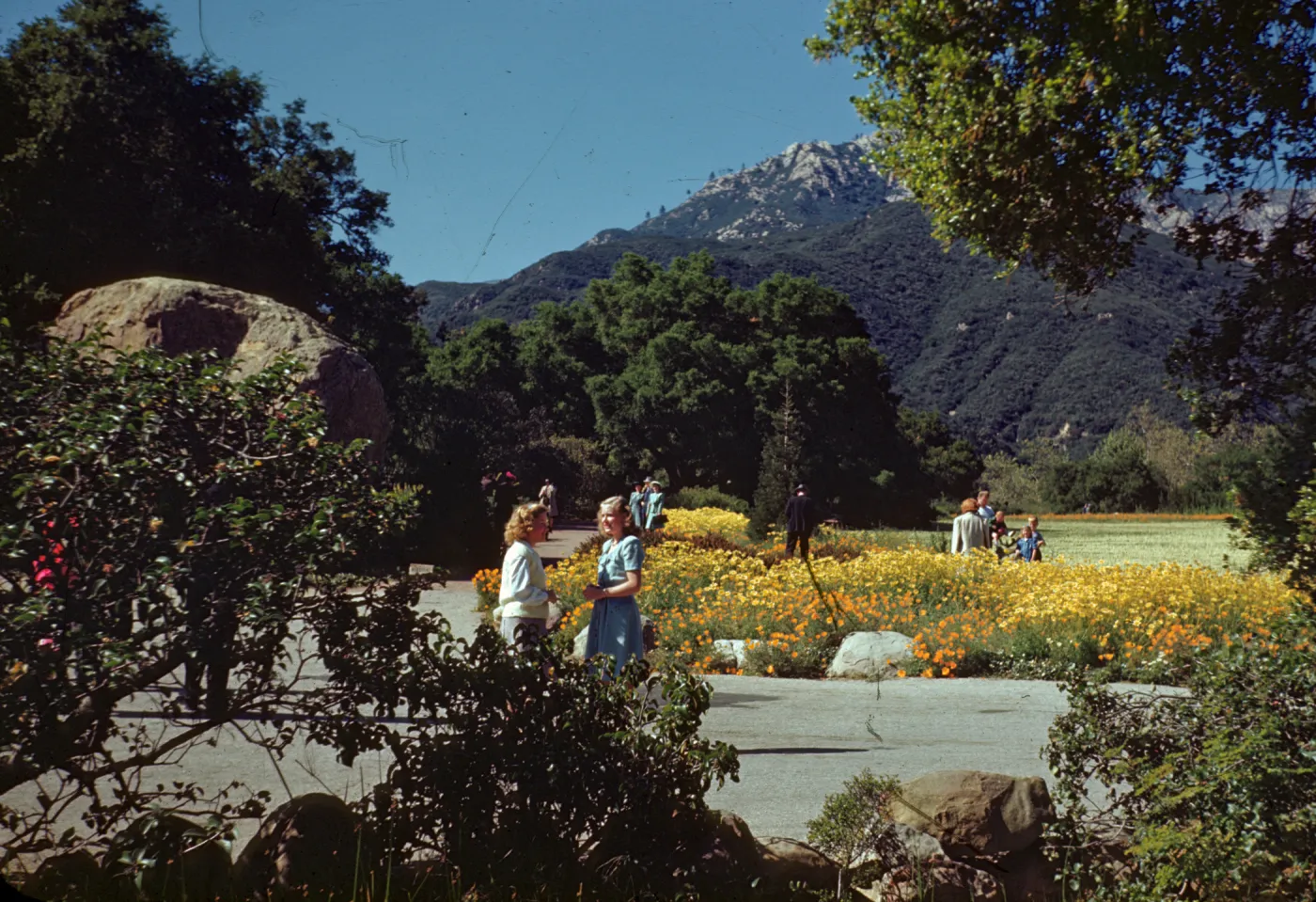 SBBG Members Day, 1945, Garden Entrance at Blaksley Boulder