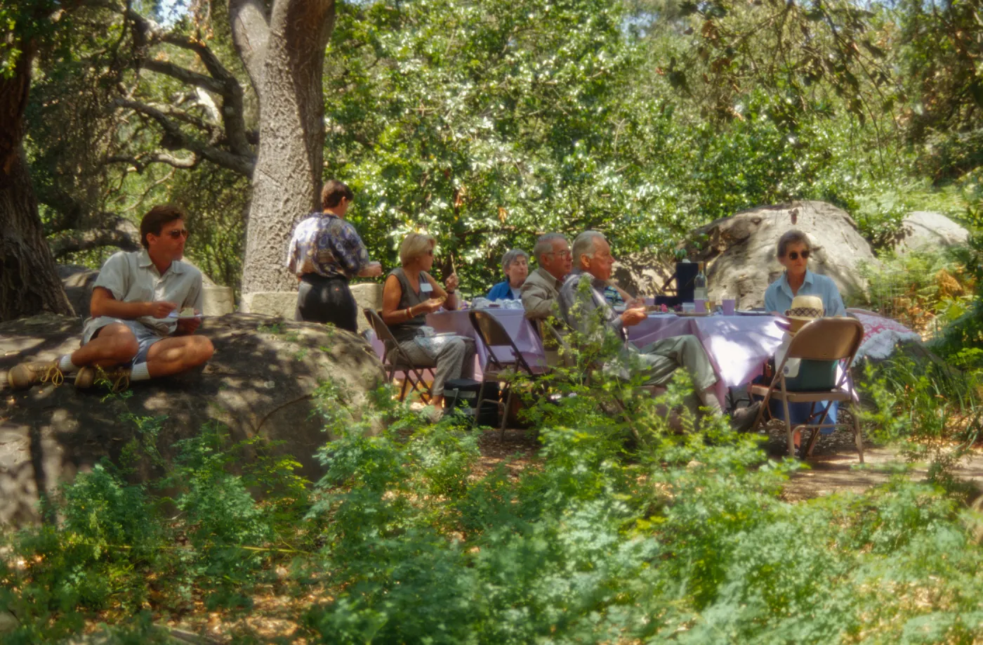 SBBG Members Day Picnic, 1996, under the Meadow Oaks, Mark Stubler