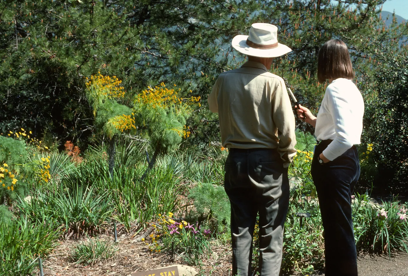 Dara Emery and Nancy Hawver recording "A Spring Walk for the Oral History Program on the Porter Trail"