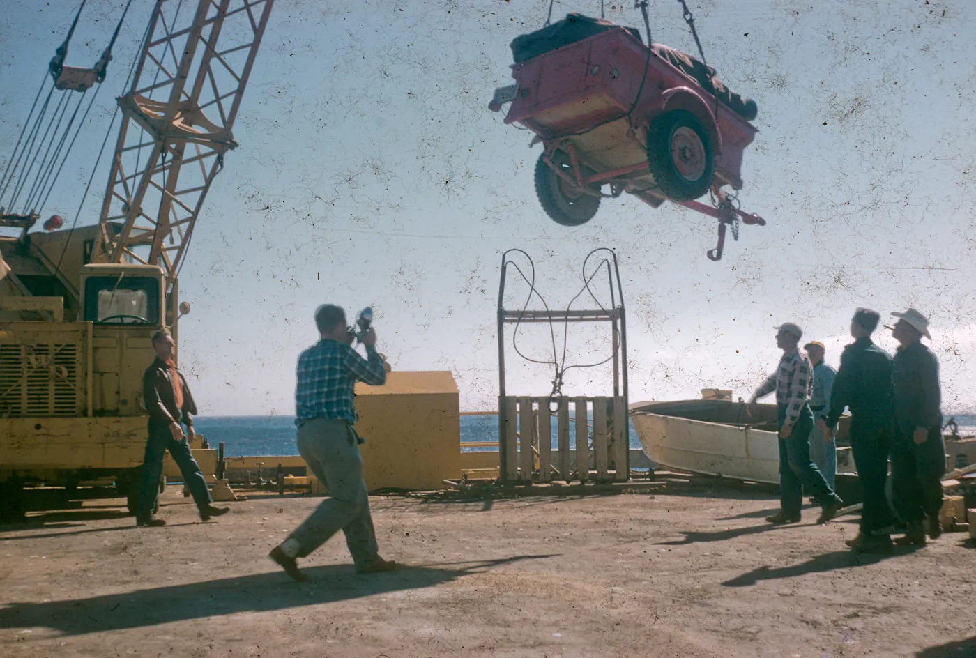 Unloading at Air Force Base, Santa Rosa Island