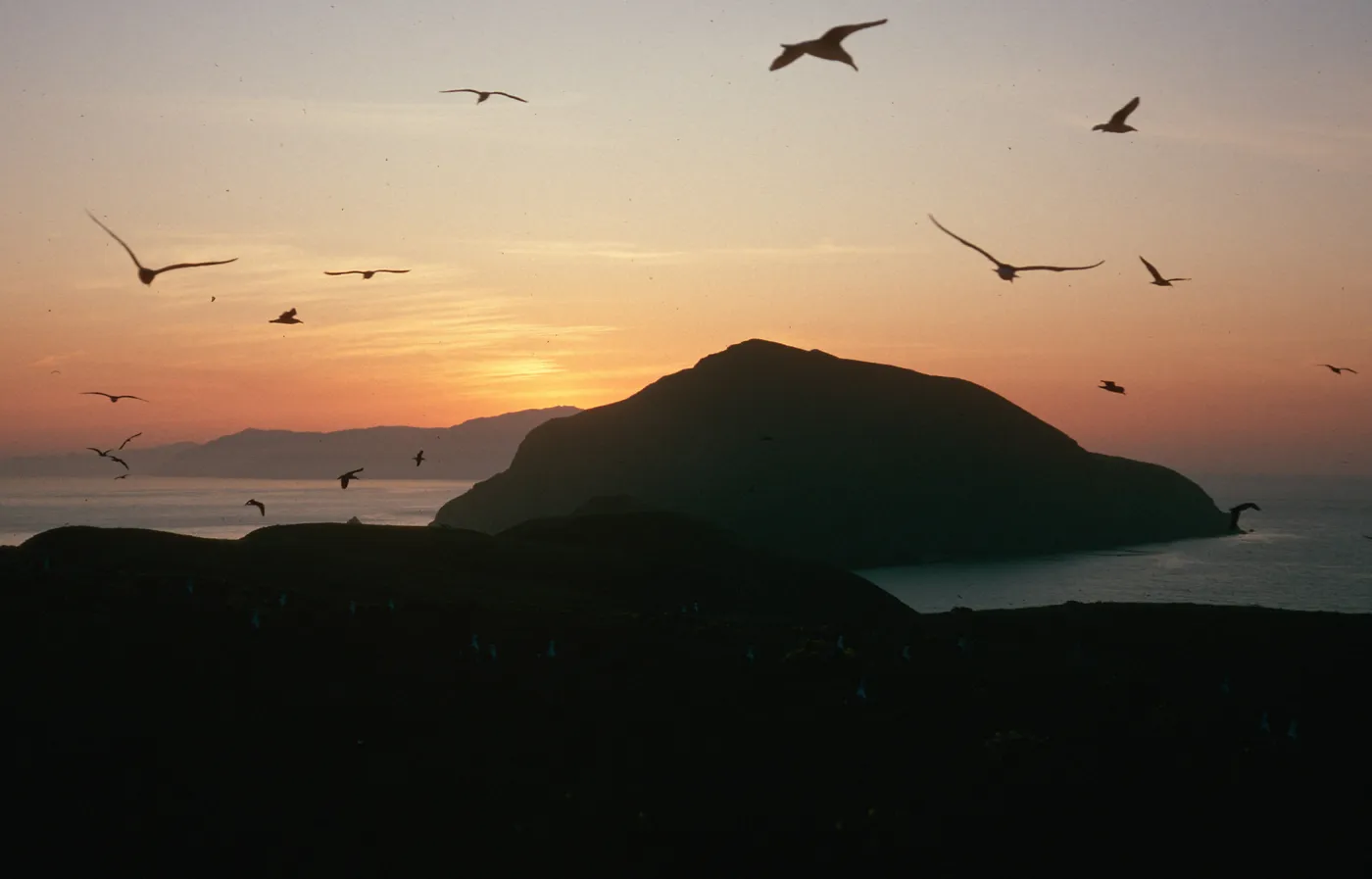 Sunset over West Anacapa and Santa Cruz Islands